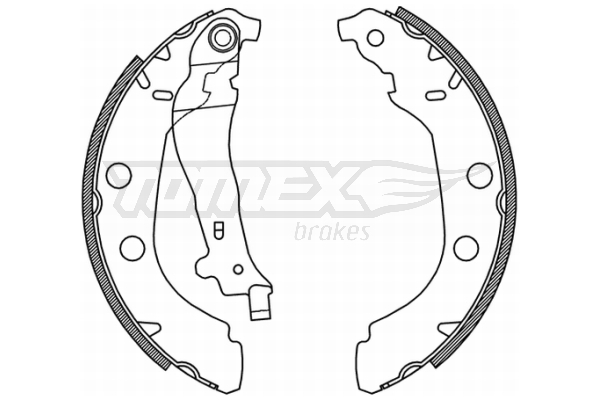 Sada brzdových čelistí TOMEX Brakes